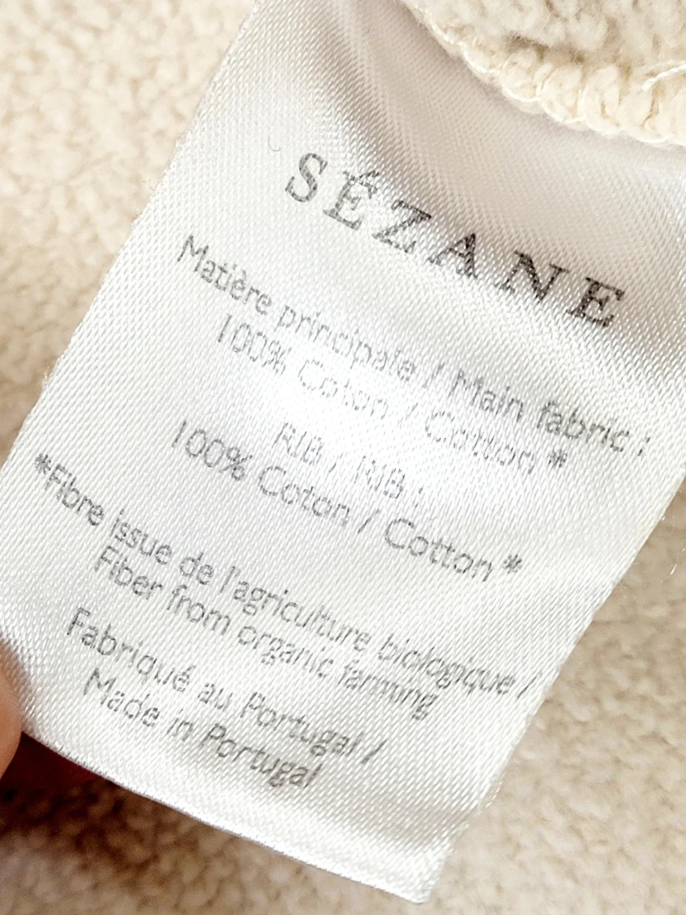 Sezane x Bobo Choses Collab Heart Print Sweatshirt Cream Red Small - Picture 7 of 9